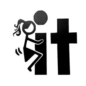 BLACK Premium permanent vinyl decal Girl Fuck It 5Wx5.5H